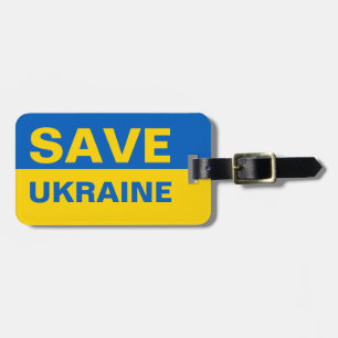 Etiqueta De Bagagem Salvar Ucrânia Bandeira Ucraniana