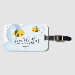 Etiqueta De Bagagem Salve As Abelhas Citações Personalizadas Dizendo S