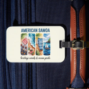 Etiqueta de Bagagem Samoa Americana - Ventos e Oce