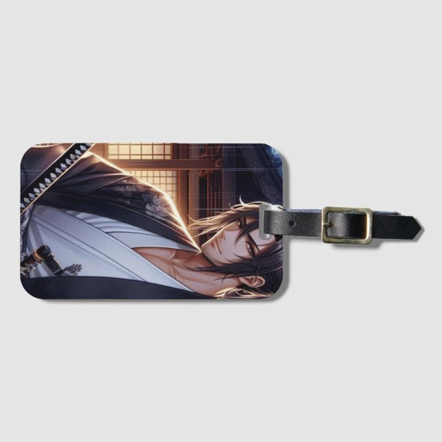 Etiqueta De Bagagem Samurai (Frente Horizontal)