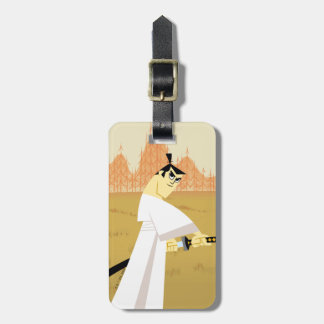 Etiqueta De Bagagem Samurai Jack Drawing Sword