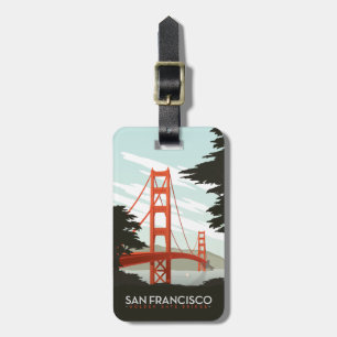 Etiqueta De Bagagem San Francisco, CA - golden gate bridge