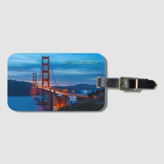 Etiqueta De Bagagem San Francisco Golden Gate at Nightfall