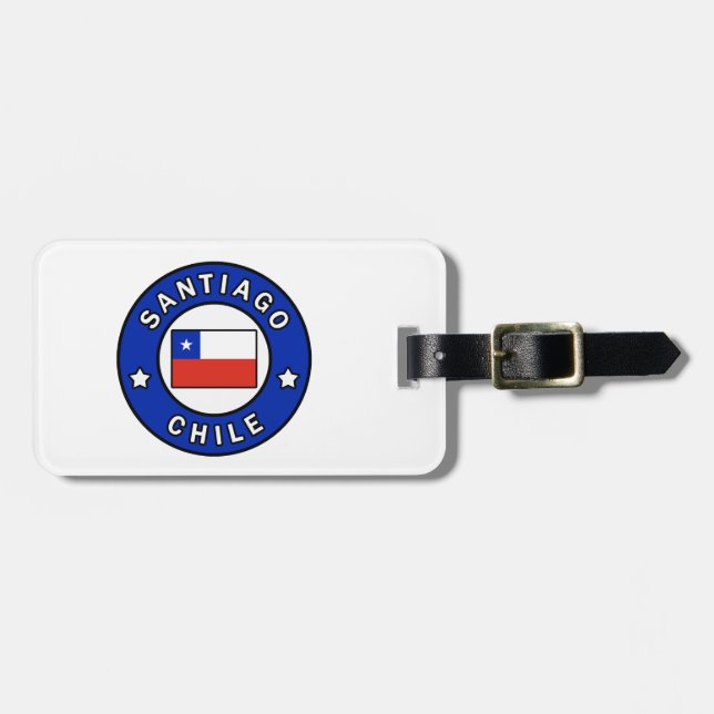 Etiqueta De Bagagem Santiago Chile (Frente Horizontal)