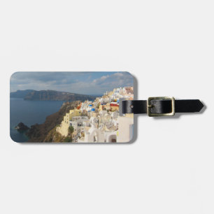 Etiqueta De Bagagem Santorini no Sol da Tarde