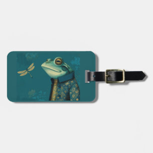 Etiqueta De Bagagem Sapo Elegante & Libélula - Animal Vintage Surreali