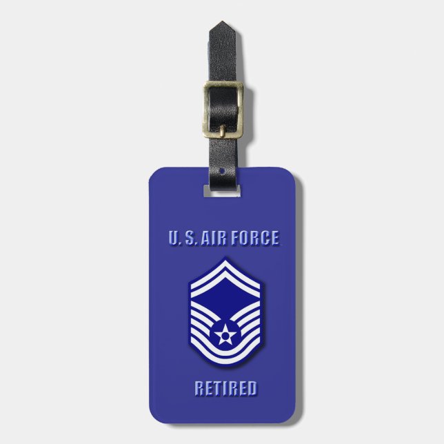 Etiqueta De Bagagem Sargento-Mor USAF (Frente Vertical)