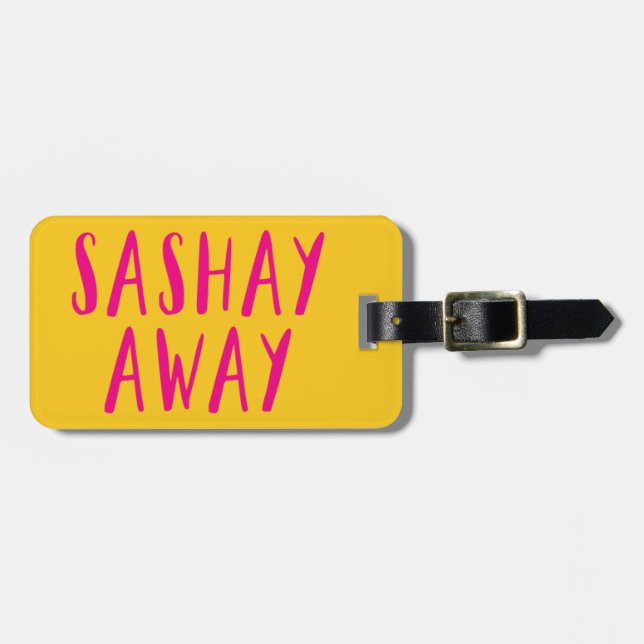 Etiqueta De Bagagem Sashay Fora. (Frente Horizontal)