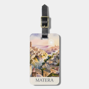 Etiqueta De Bagagem Sassi di Matera Viagem Itália Cidade de Cavernas A