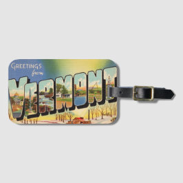 Etiqueta De Bagagem Saudações do Estado de Vermont