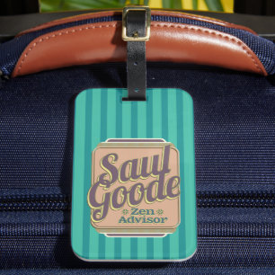 Etiqueta De Bagagem Saul Goode Zen Advisor Aqua Stripes BG