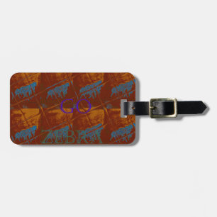 Etiqueta De Bagagem Savannah Safari deixa Zebra Hakuna Matata mais