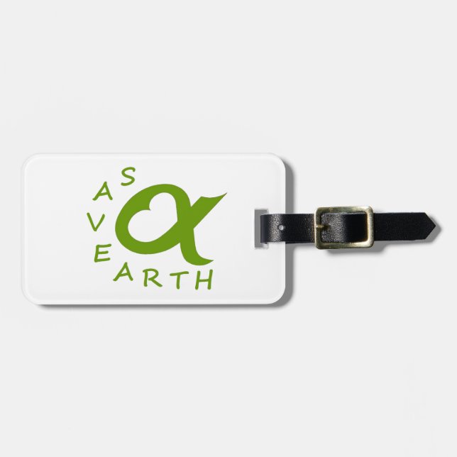 Etiqueta De Bagagem save earth planète (Frente Horizontal)