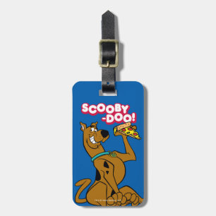 Etiqueta De Bagagem Scooby-Doo com fatia da pizza