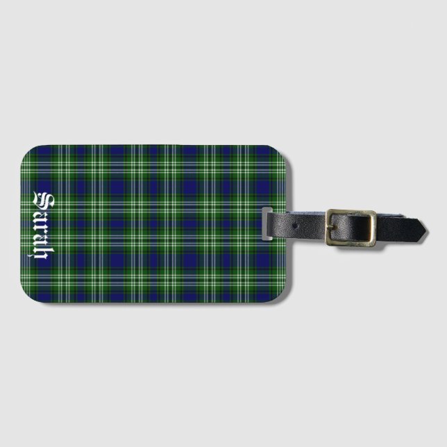 Etiqueta De Bagagem Scotland Tweedside District Tartan Personalizado (Frente Horizontal)