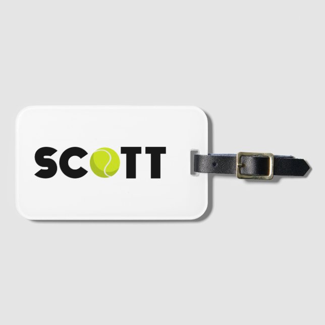 Etiqueta De Bagagem Scott Tênis (Frente Horizontal)