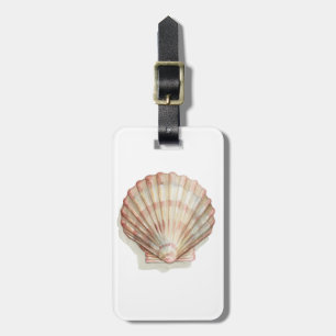 Etiqueta De Bagagem Seashell Rosa e Cream