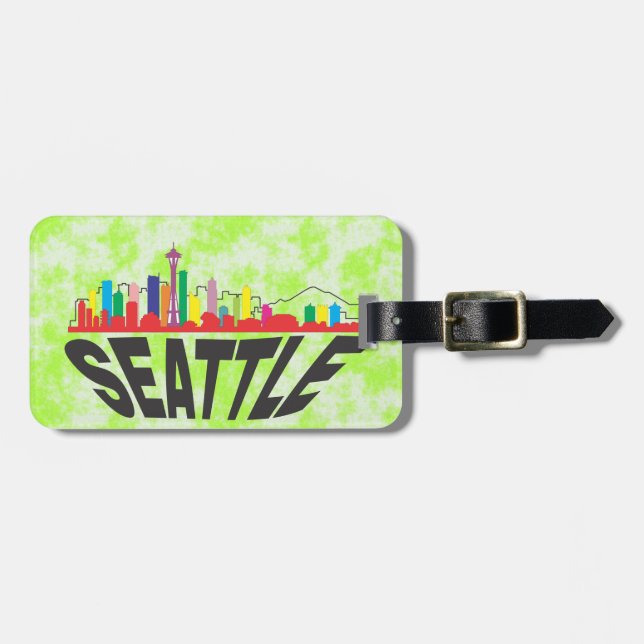 Etiqueta De Bagagem Seattle (Frente Horizontal)