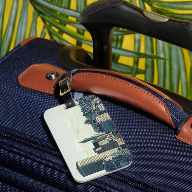 Etiqueta De Bagagem Seattle Skyline (Frente Insitu 1)