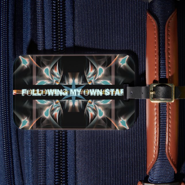 Etiqueta De Bagagem Seguindo Meu Próprio Espaço em Estrela (Frente Insitu 4)