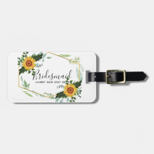Etiqueta De Bagagem Seja Minha Bridesmaid Flowergirl Meritíssimo Obrig