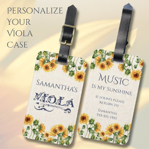 Etiqueta De Bagagem Selo de instrumentos de girassol