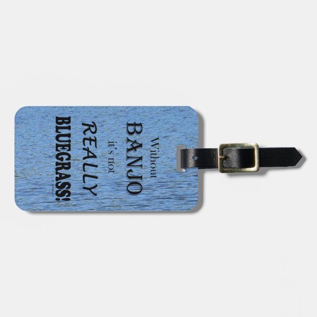 Etiqueta De Bagagem Sem Banjo - Bluegrass (Frente Horizontal)