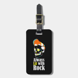 Etiqueta De Bagagem Sempre aceso com rock
