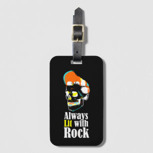 Etiqueta De Bagagem Sempre aceso com rock