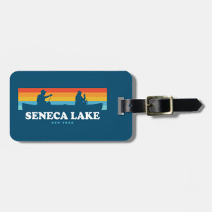 Etiqueta De Bagagem Seneca Lake New York Canoe