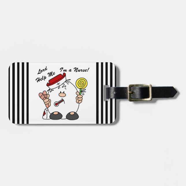Etiqueta De Bagagem Senhor me ajude, sou enfermeira (Frente Horizontal)