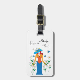 Etiqueta de Bagagem Senhora Azul