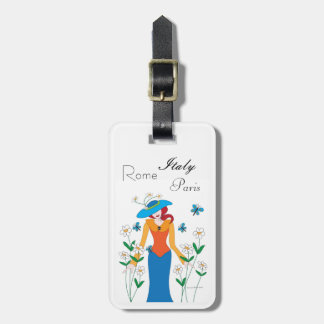 Etiqueta de Bagagem Senhora Azul