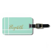 Senhoras de nome personalizado minimalista em verd