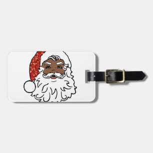Etiqueta De Bagagem sequências de preto santa claus