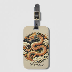 Etiqueta De Bagagem Serpente ouro