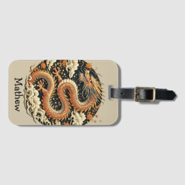 Etiqueta De Bagagem Serpente ouro