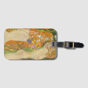 Etiqueta De Bagagem Serpentes Aquáticas II de Gustav Klimt, Art Nouvea