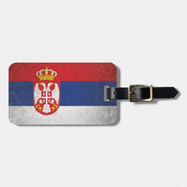 Etiqueta De Bagagem Sérvia (Frente Horizontal)