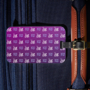 Etiqueta De Bagagem Seu logotipo 2 imagens carregadas ou logotipos d