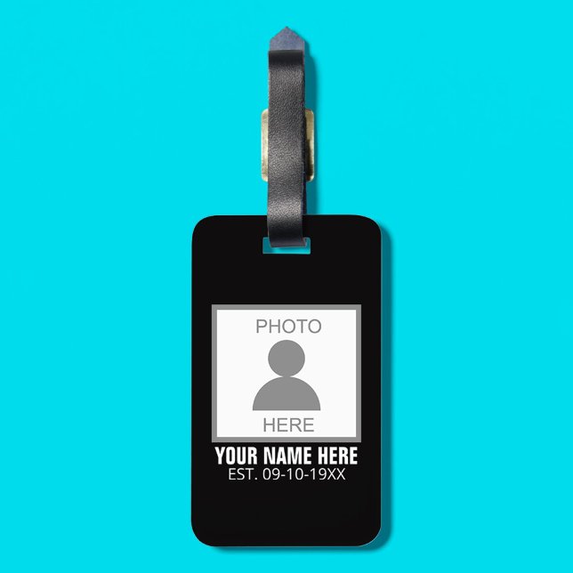 Etiqueta De Bagagem Seu nome e idade da foto aqui (Criador carregado)