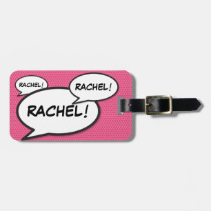 Etiqueta De Bagagem Seu Nome Fala Diversão De Bolhas Retrorna Livro