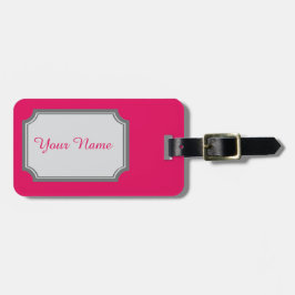 Etiqueta De Bagagem seu nome na cor da framboesa