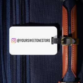 Etiqueta De Bagagem Seu Nome no Instagram & Promo Ícone de Mídia Socia