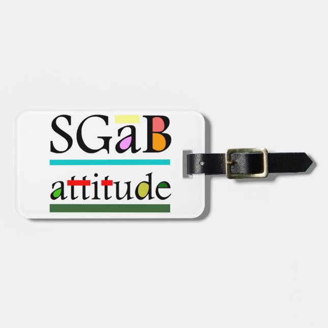 Etiqueta De Bagagem Sgab atitude (Frente Horizontal)