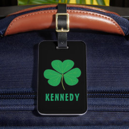 Etiqueta De Bagagem Shamrock Green Clover Ireland Celular Irish Name