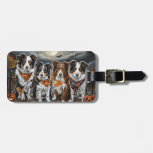 Etiqueta De Bagagem Shepherd Halloween Spooky australiano