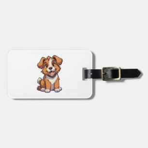 Etiqueta De Bagagem Shepherd Puppy australiano Kawaii