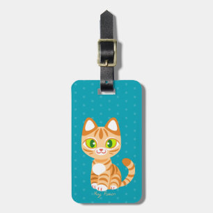 Etiqueta De Bagagem Sherbet O Gato Laranja