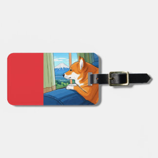 Etiqueta De Bagagem shiba inu e mt fuji Bagtag